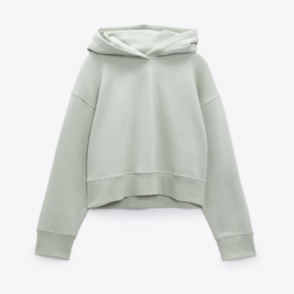 Zara - Hooded Rib Sweatshirt - Size M